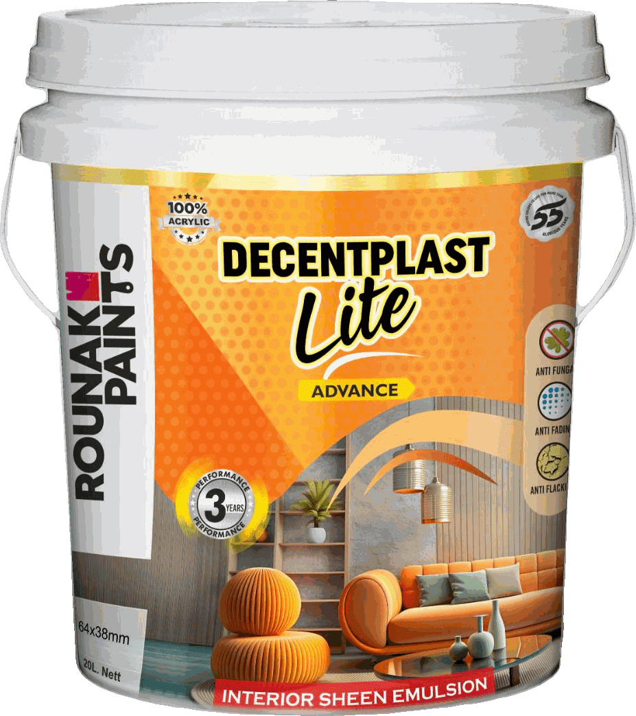 Decentplast Lite Emulsion — Light on budget, smooth on walls.