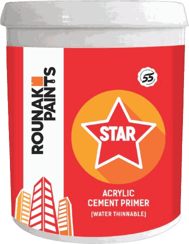 Star Acrylic Cement Primer — Water-thinnable primer for strong foundations.